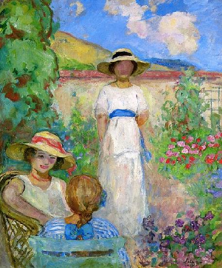Lebasque, Henri Three Girls in a Garden Spain oil painting art